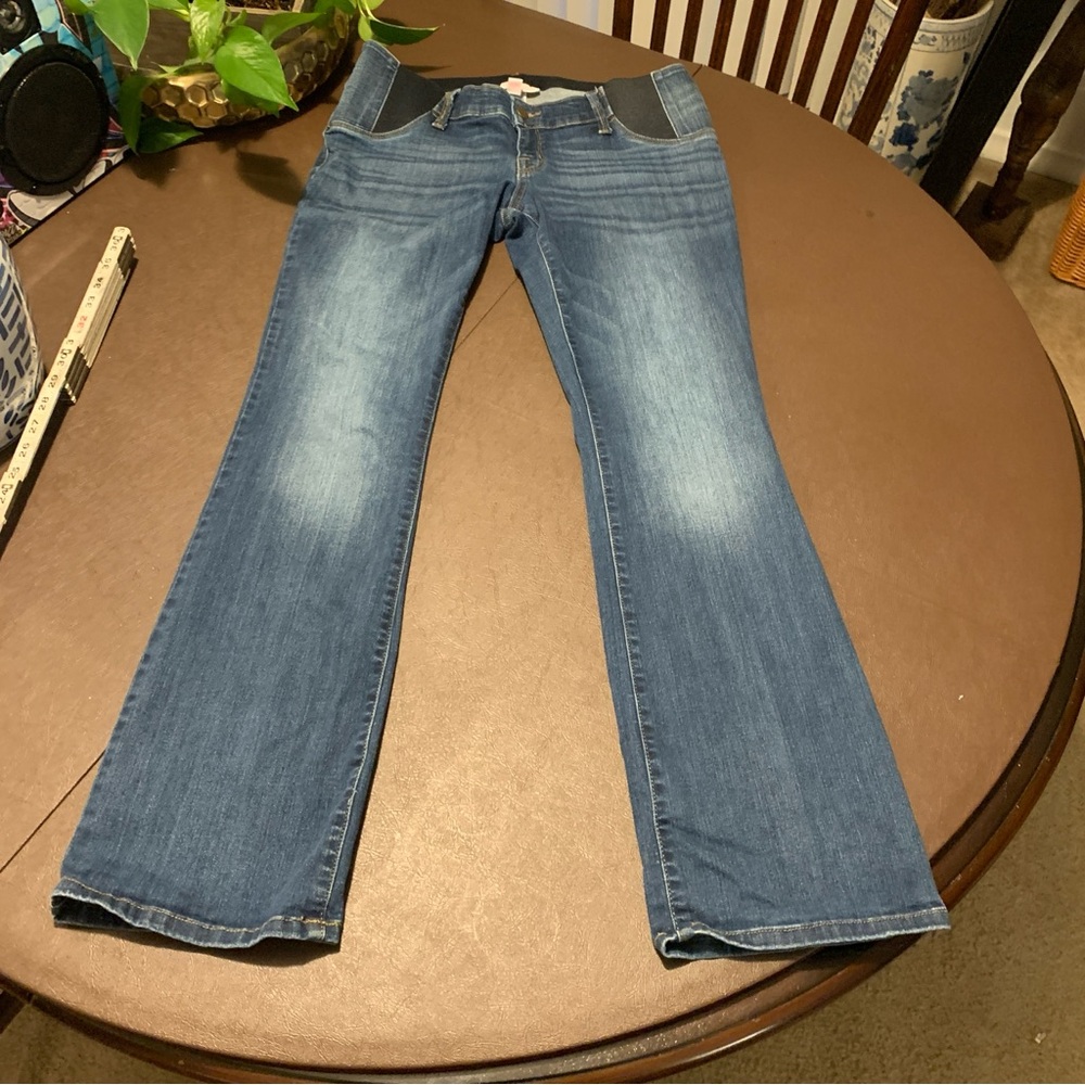 LotI Of 2 Isabel Maternity Medium Wash Skinny Boot Cut Jeans Size 8 - Picture 2 of 16